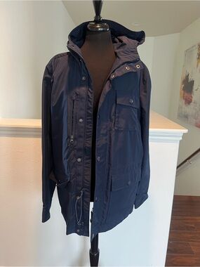 GAP Navy Blue Hooded Military Field Jacket